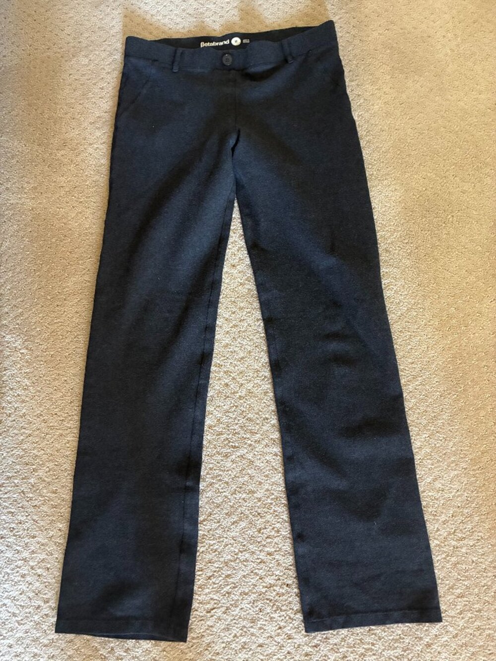Betabrand Charcoal Dress Pant Yoga Pants Size M Medium